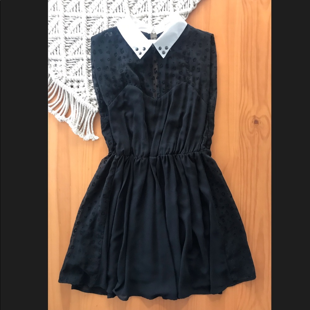 Black dress with collar